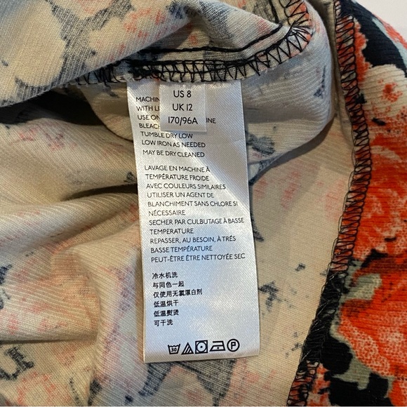 FREE PEOPLE Womens Dress Kapowski Slim Elegant Corduroy Poppy Red Size 8 - Picture 8 of 10